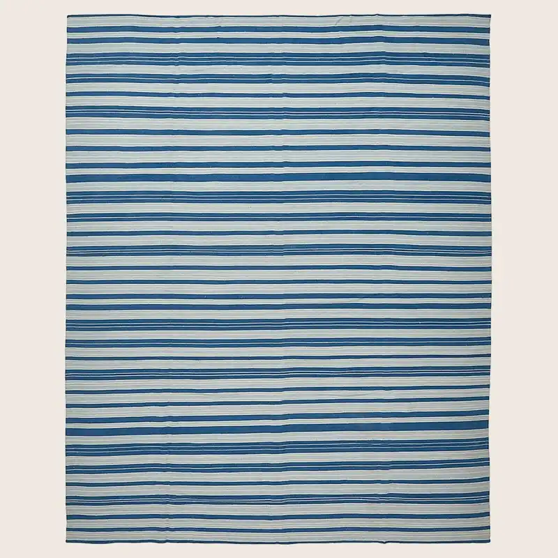 Blue Flatweave Wool Rug - 12' x 15'