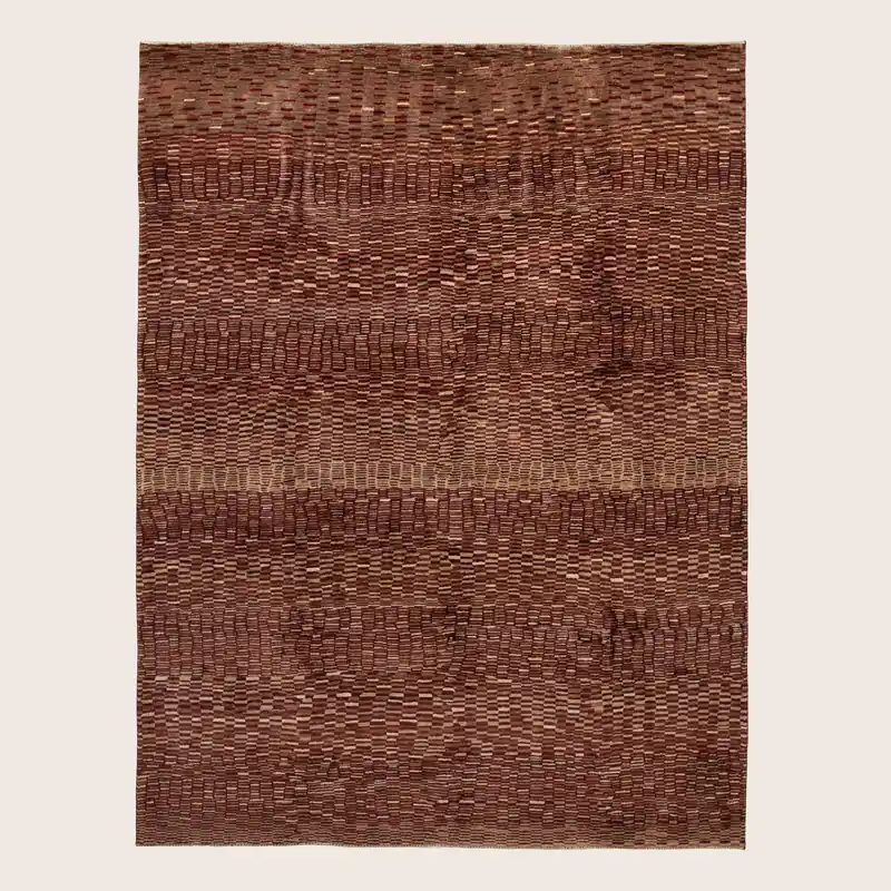 Brown Modern Wool Persian Rug - 7'5" x 9'