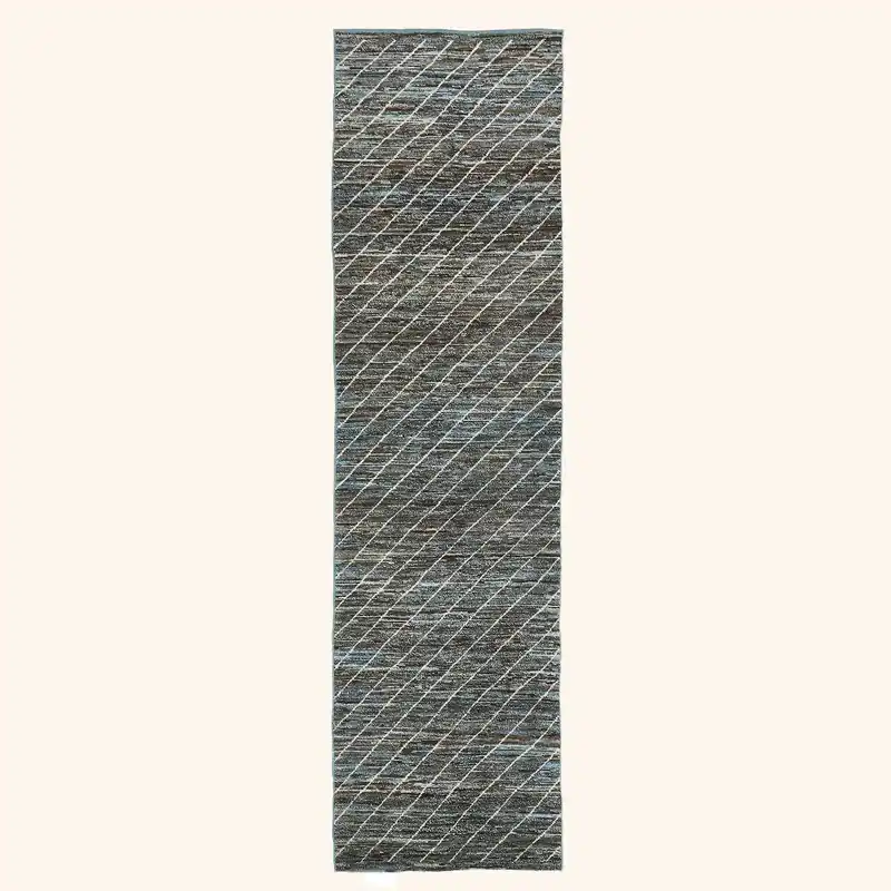Grey Moroccan Wool Runner - 3'1" x 11'3"