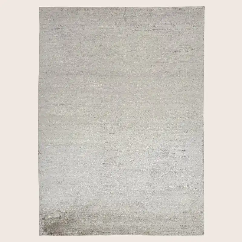 Grey Textured Cashmere & Wool Rug - 10' x 14'