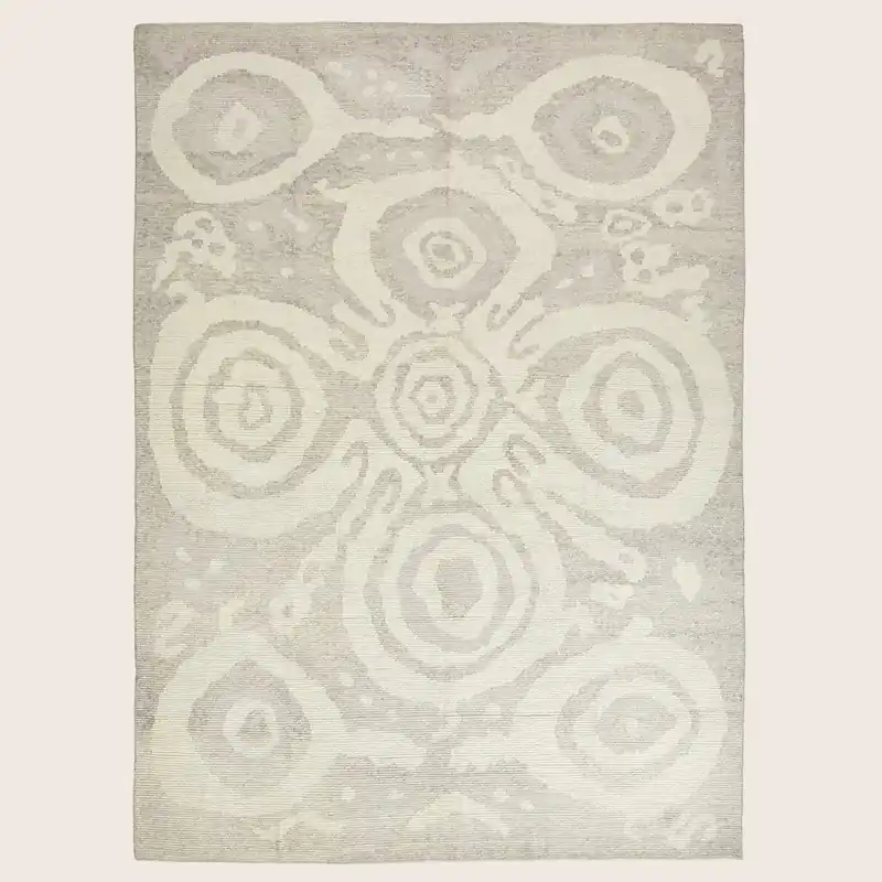 Beige Moroccan Wool Rug - 9'8" x 13'1"