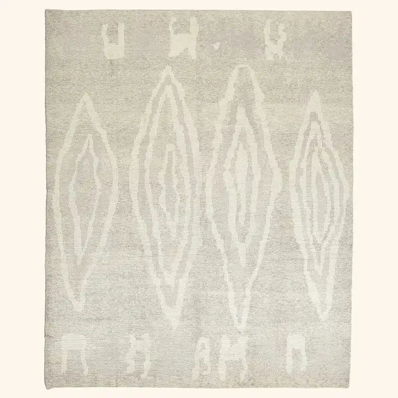Beige Moroccan Wool Rug - 8'6" x 10'8"