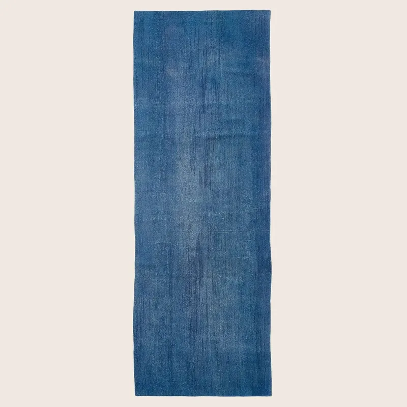 Blue Samsara Wool Runner - 3'8" x 10'10"