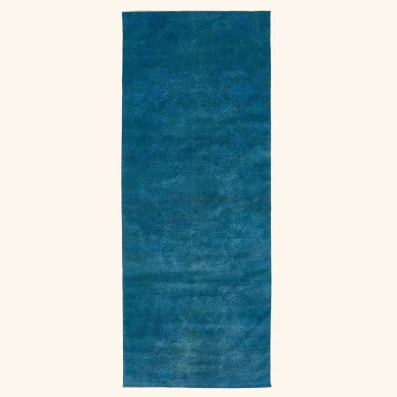 Blue Samsara Wool Runner - 4' x 10'2"