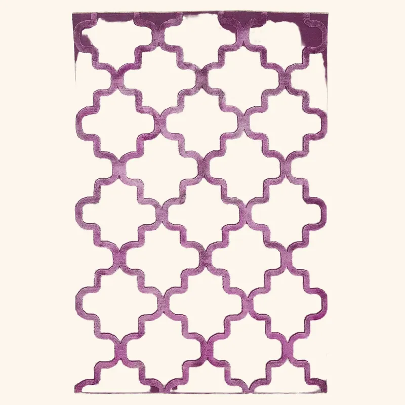 Purple Samsara Wool Rug - 5'11" x 8'11"