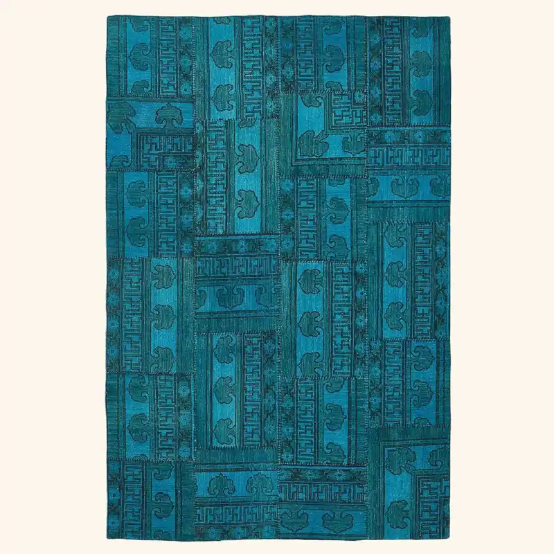 Blue Samsara Wool Rug - 5'11" x 9'