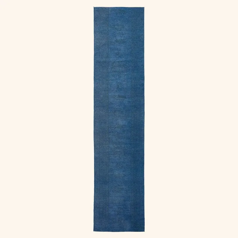 Blue Samsara Wool Runner - 3'3" x 15'5"