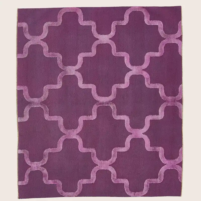 Purple Samsara Wool Rug - 5'1" x 5'10"