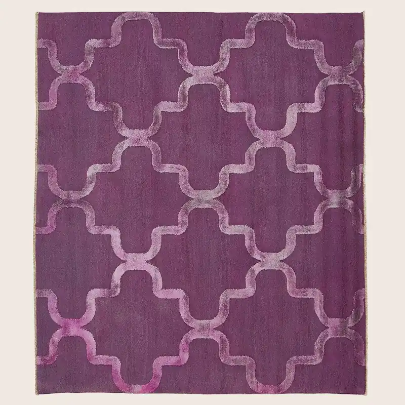 Purple Samsara Wool Rug - 5'1" x 6'