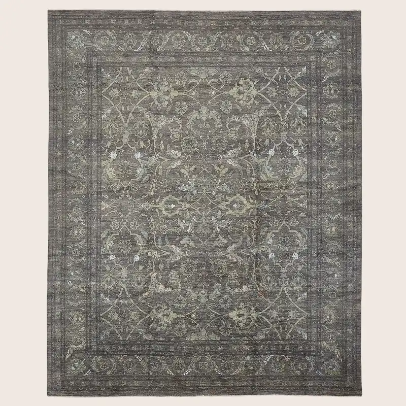 Grey Transitional Wool Rug - 11'8" x 14'6"