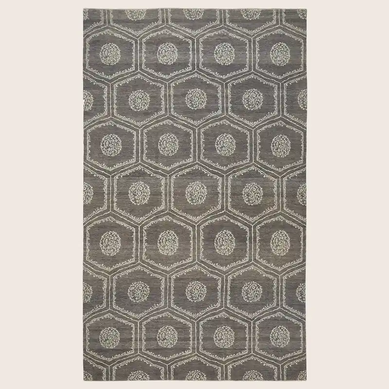 Grey Transitional Wool Rug - 12' x 19'