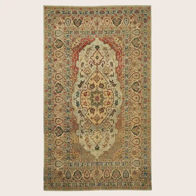 Yellow Traditional Wool Rug - 9'1"x15'10"