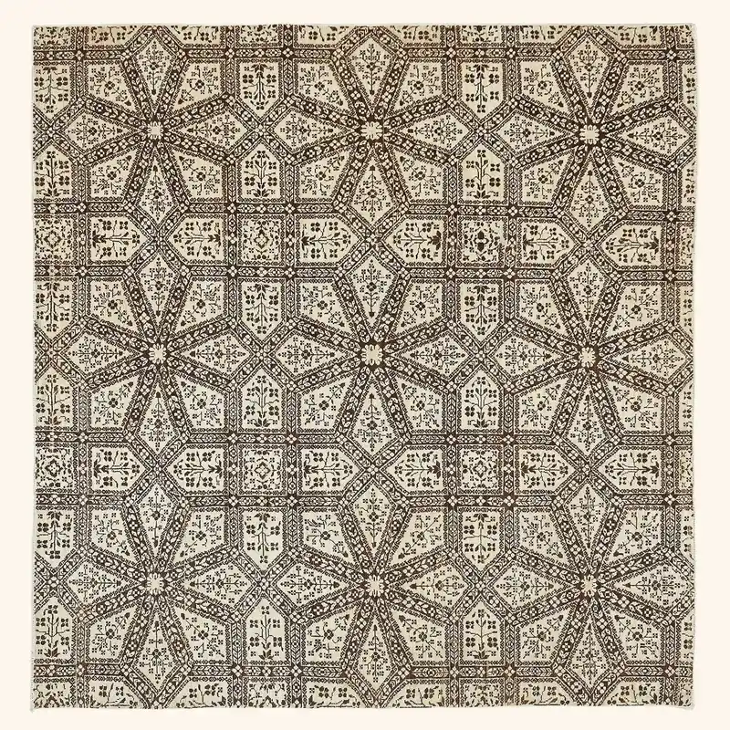 Beige Samsara Wool Rug - 5'1" x 5'1"