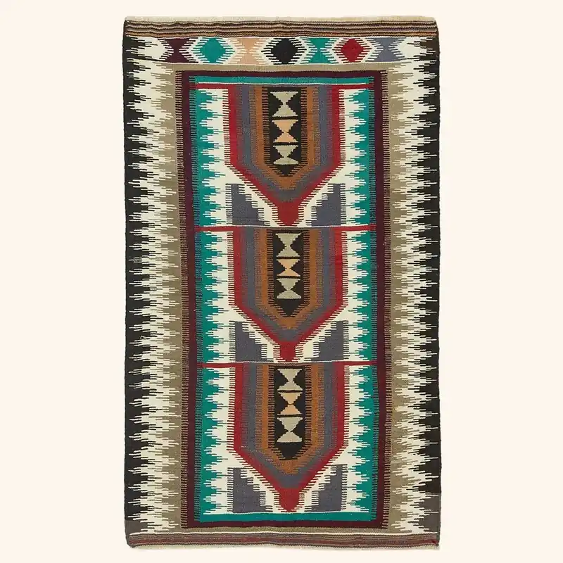 Multi Vintage Flatweave Wool Rug - 2'7" x 4'7"