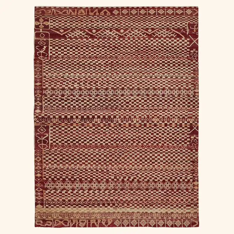 Red Traditional Wool Rug - 8'6" x 11'9"