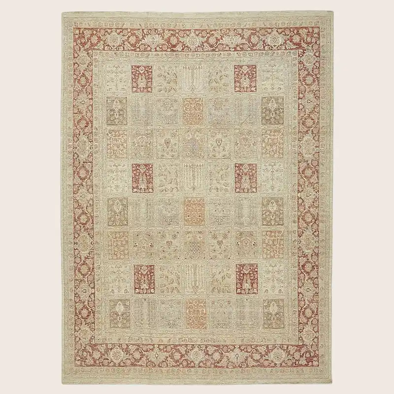 Ivory Traditional Wool Rug - 9'9" x 13'5"