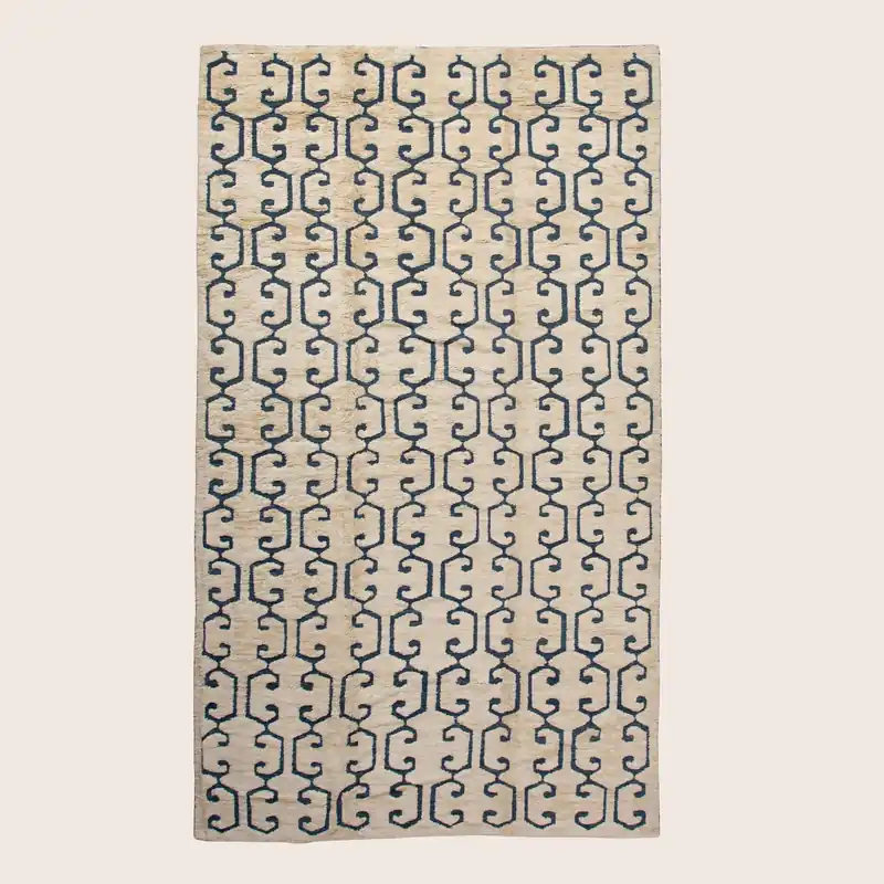 White Transitional Wool Rug - 10"x 17'4"