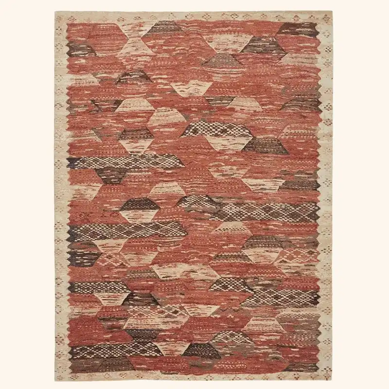 Red Wool Rug - 9' x 12'
