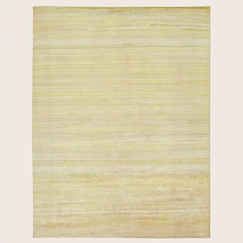 Yellow Alchemy Textured Wool Silk Blend Rug - 8' x 11'