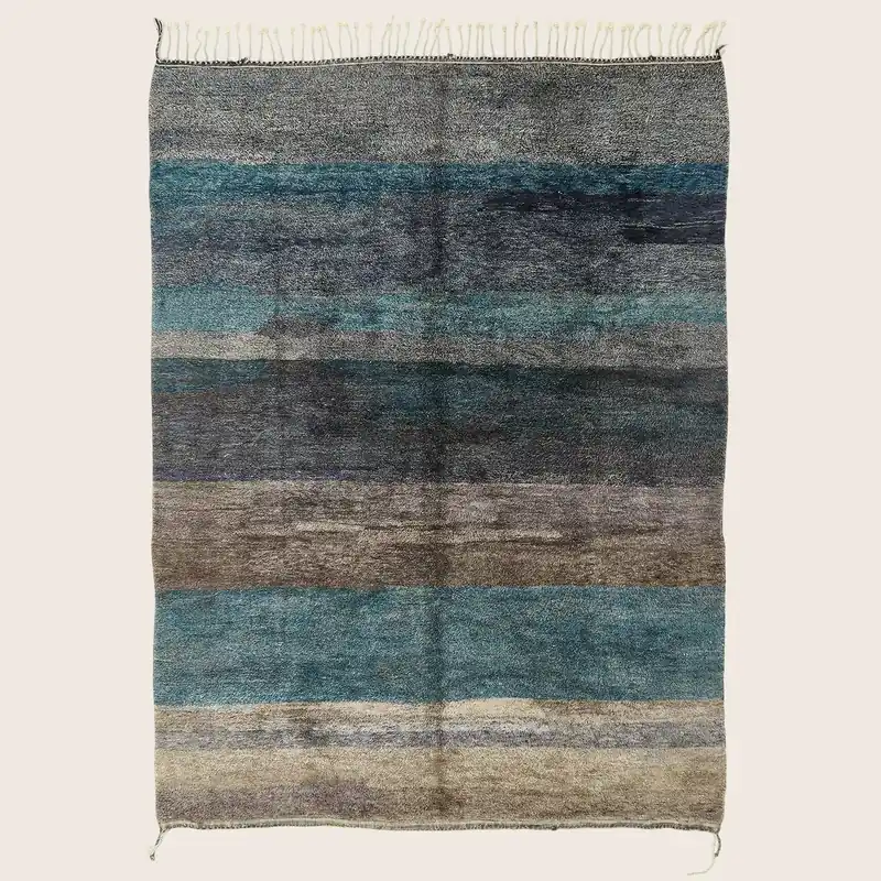 Blue Casablanca Moroccan Wool Rug - 11' x 15'6"
