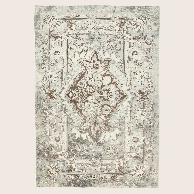 Beige Traditional Wool Rug - 9'2" x 13'2"