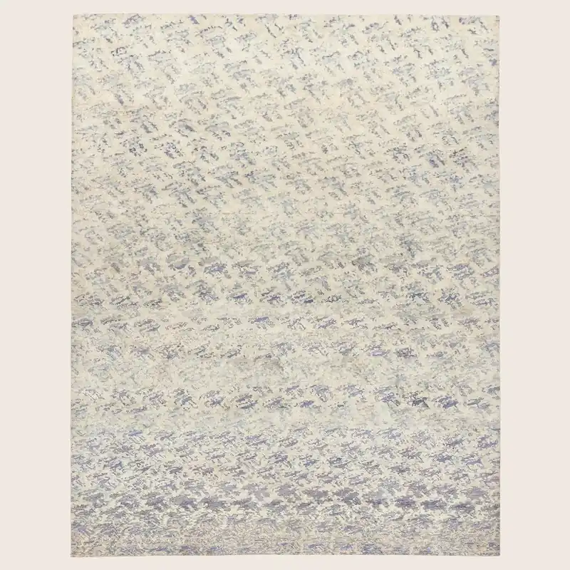 White Alchemy Modern Wool Silk Blend Rug - 8'1"x 10'