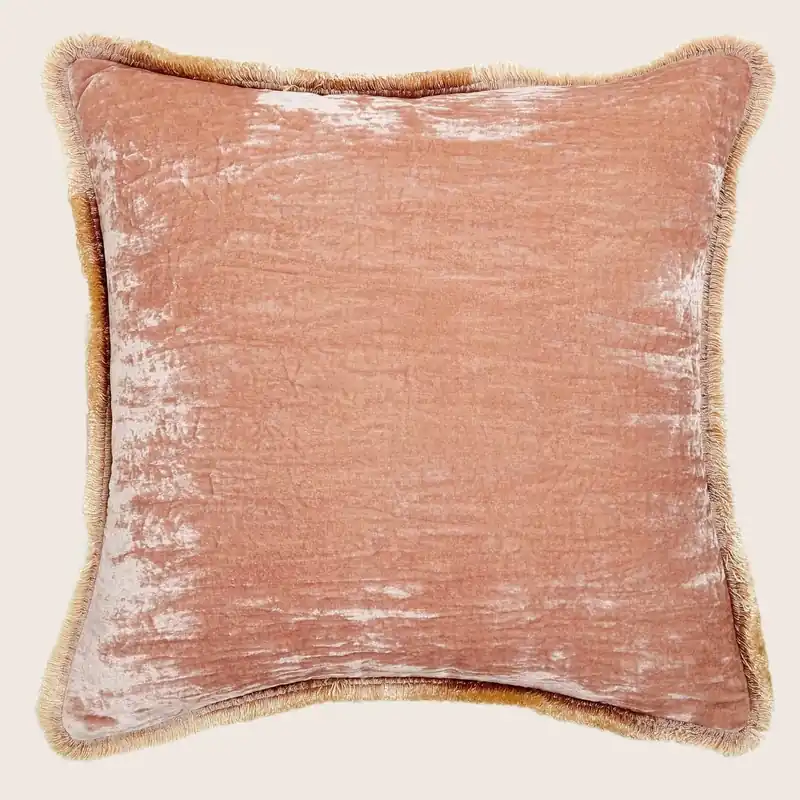 Silk Velvet Fringe Pillow - Anke Drechsel