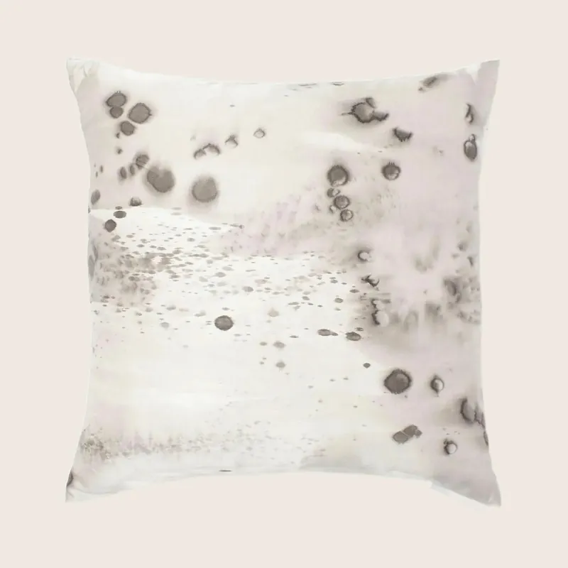 Charcoal Spots Silk Pillow - Aviva Stanoff