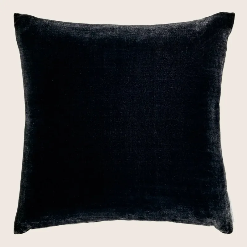 Velvet Pillow Charcoal - Aviva Stanoff