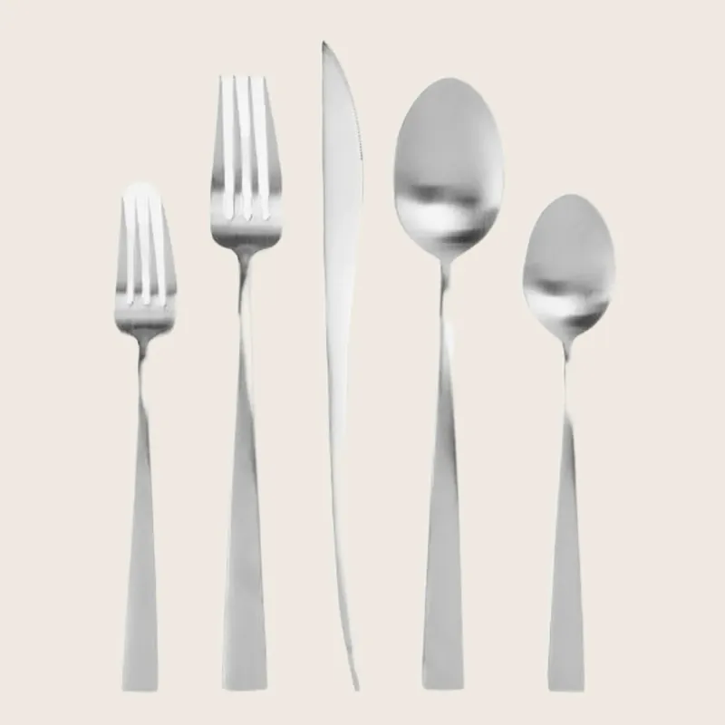 Duna 5-Piece Flatware Set Brushed Steel