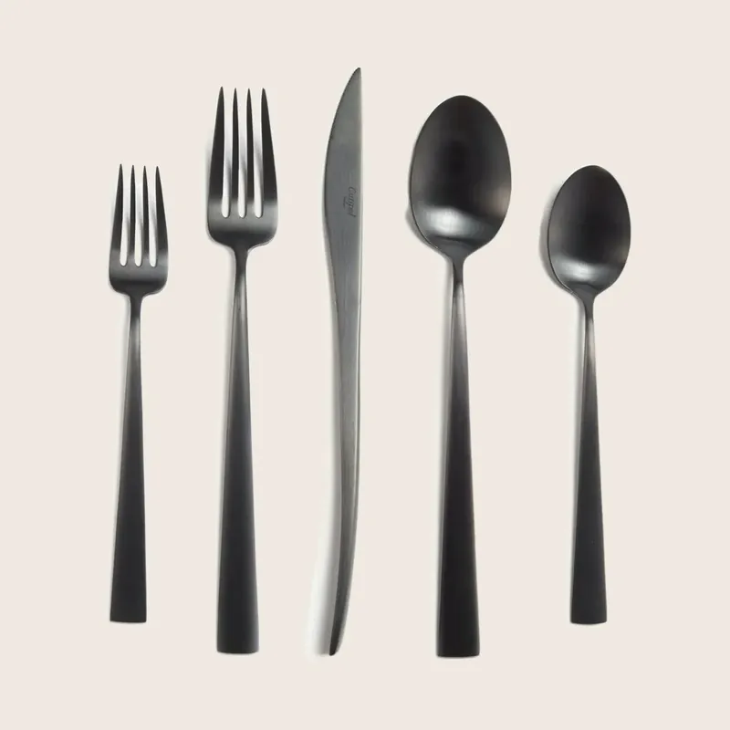 Duna 5-Piece Flatware Set Matte Black