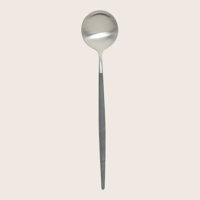 Goa Serving Spoon Gray Brushed Stainless Steel - Cutipol