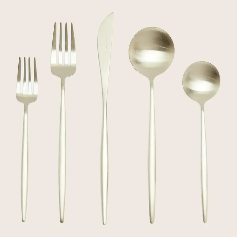 Moon 5-Piece Flatware Set Champagne