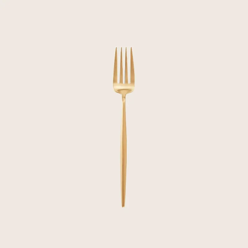 Moon Dessert Salad Fork Brushed Gold - Cutipol