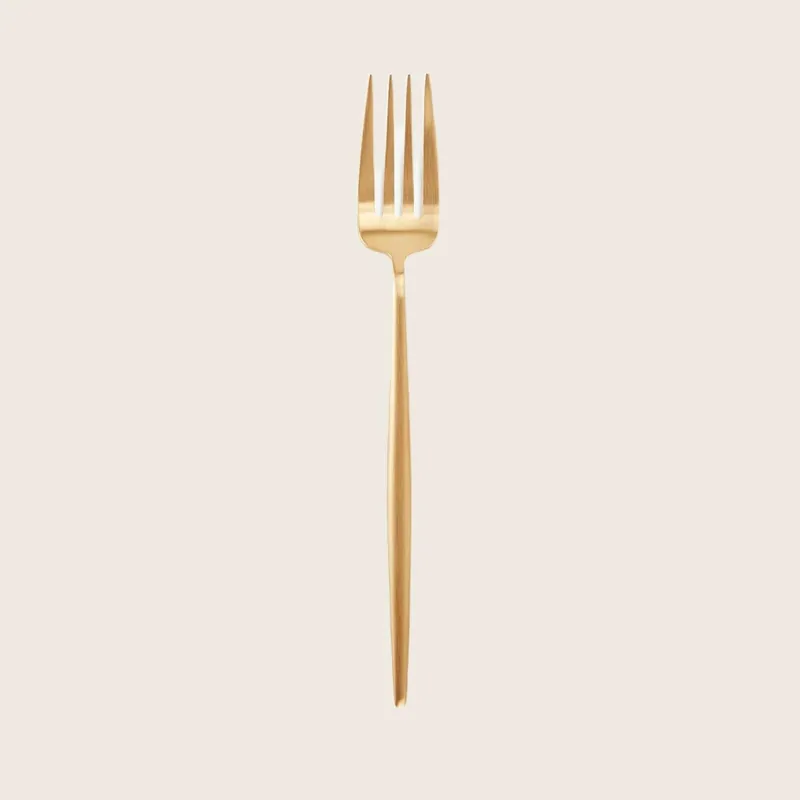 Moon Dinner Fork Brushed Gold - Cutipol