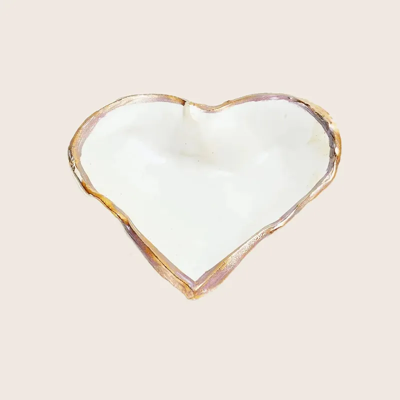 Pure Gold Heart Dish - Bella Porcelain Llc