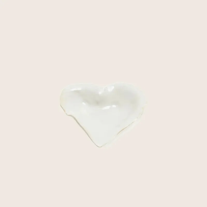 Pure White Heart Dish - Bella Porcelain Llc