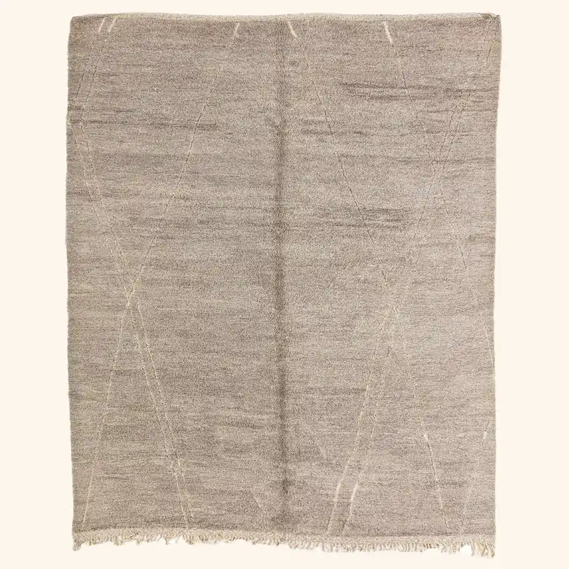 Grey Casablanca Moroccan Wool Rug - 10'2" x 12'8"