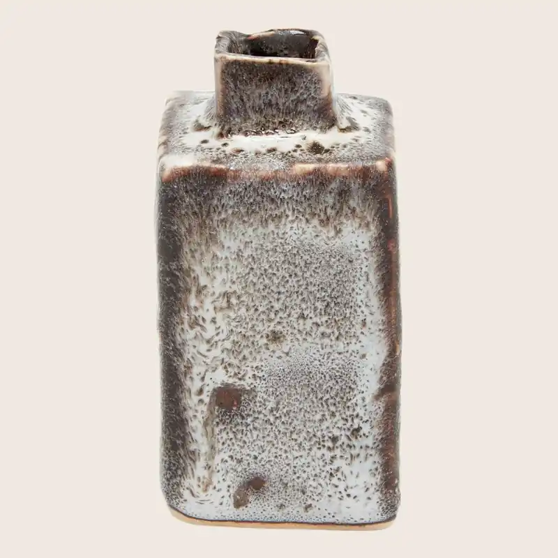 Ash Cloud Mini Rectangular Vase, Brown - Bjarni Sigurdsson