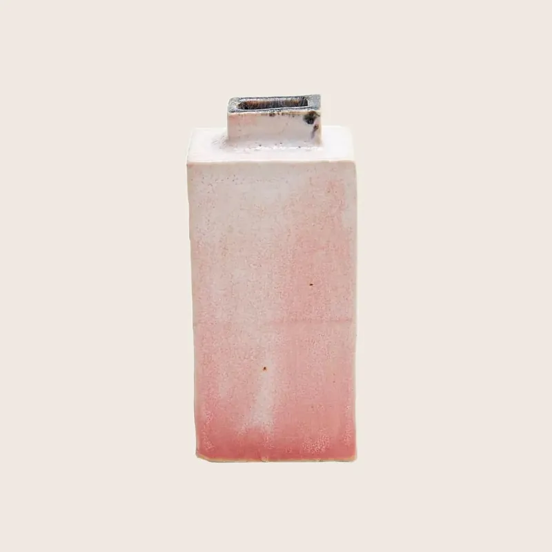 Ash Cloud Rectangle Vase, Pink - Bjarni Sigurdsson