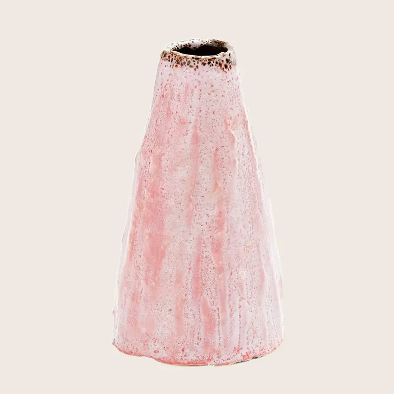 Ash Cloud Conical Vase, Pink - Bjarni Sigurdsson