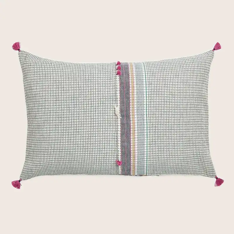 Ahir Pink Tassel Pillow - Studio Chinar