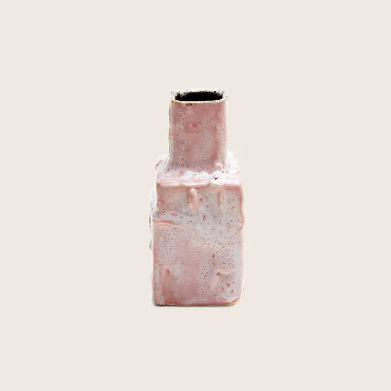 Ash Cloud Rectangle Vase, Pink - Bjarni Sigurdsson