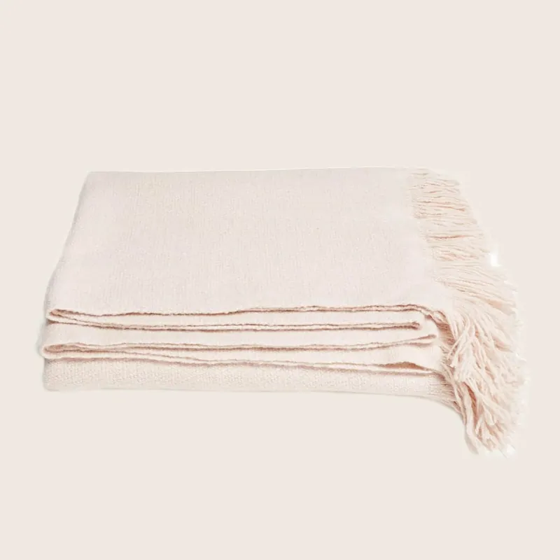 Himalaya Cashmere Blanket Soft Pink - Yak Mountain Looms