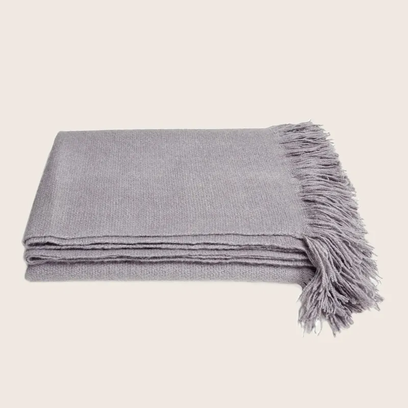 Himalaya Cashmere Blanket Gray - Yak Mountain Looms