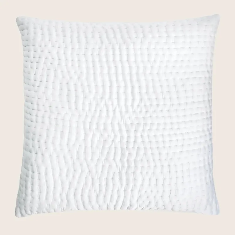 Hand Stitched Euro Sham, White - Kevin O'Brien (Drop Ship)