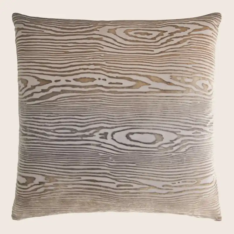 Woodgrain Velvet Pillow, Coyote - Kevin O'Brien (Drop Ship)