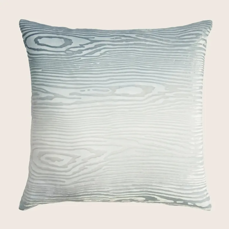 Woodgrain Velvet Pillow, Mineral - Kevin O'Brien (Drop Ship)