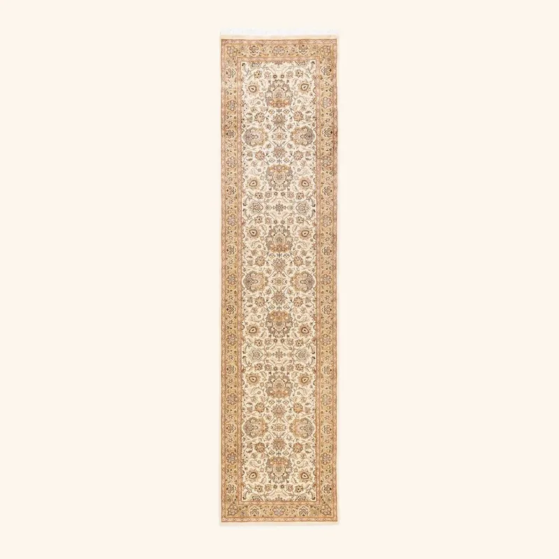 Beige Traditional Wool Runner - 2'6" x 10'4"