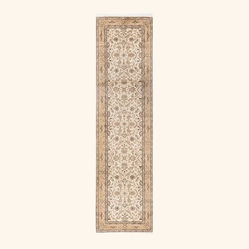 Beige Traditional Wool Runner - 2'8" x 10'3"